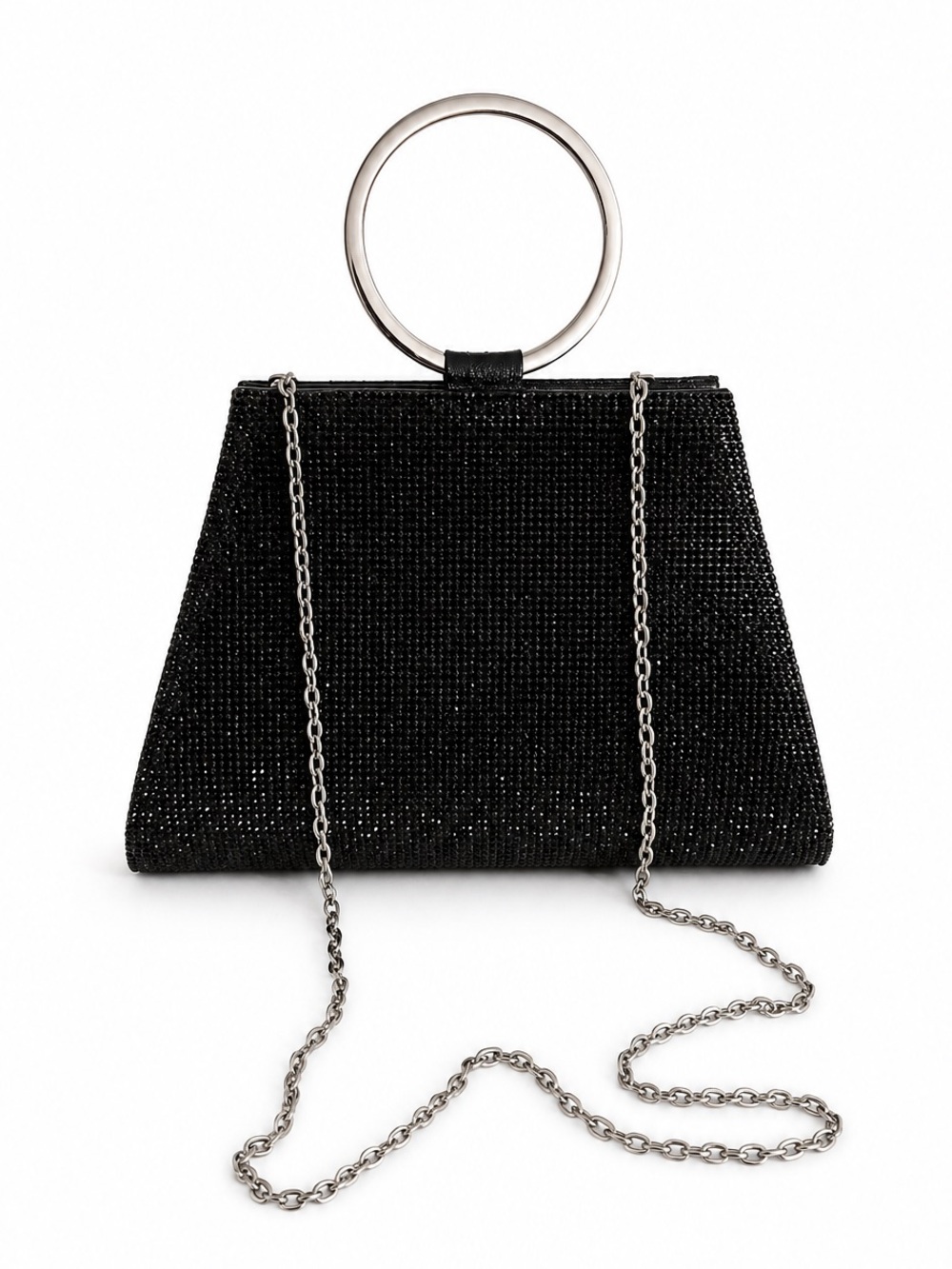 INC Brynnn Black Embellished Bangle Clutch